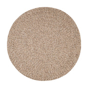Sandi Oatmeal braided indoor/outdoor rug by Rhody Rug — round
