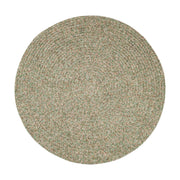 Sandi Bayleaf braided indoor/outdoor rug by Rhody Rug — round