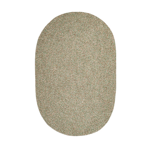 Sandi Bayleaf braided indoor/outdoor rug by Rhody Rug — oval runner