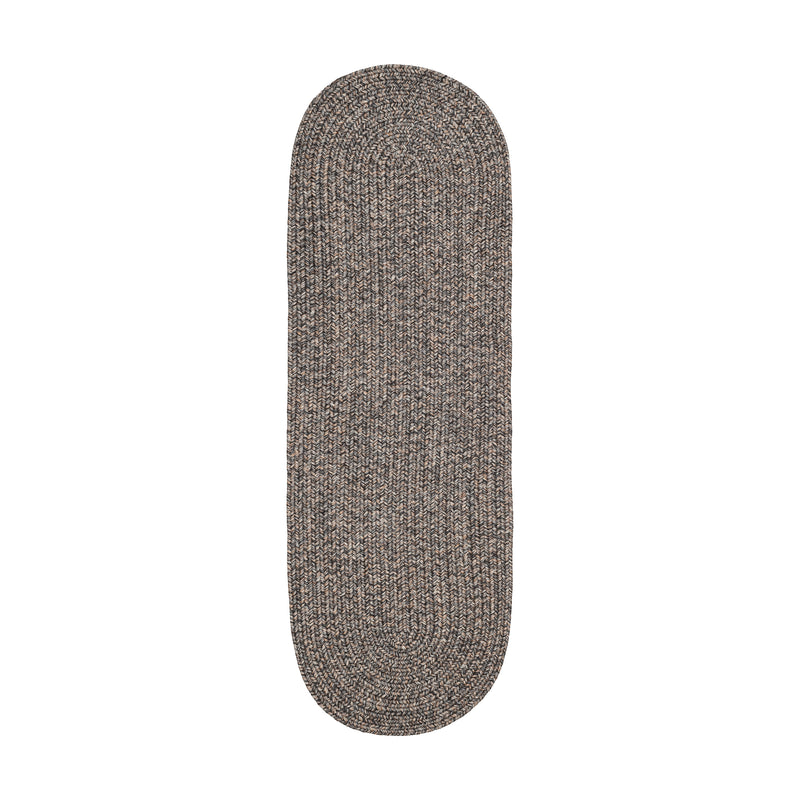 Sandi Graphite braided indoor/outdoor rug by Rhody Rug