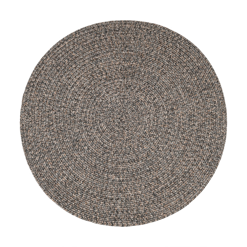 Sandi Graphite braided indoor/outdoor rug by Rhody Rug