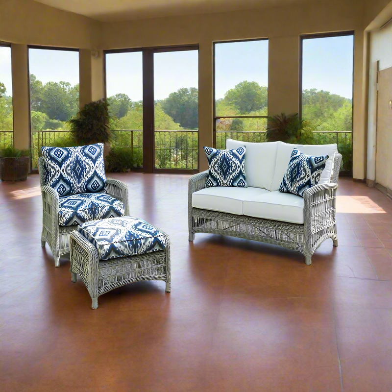 Lloyd Flanders Mackinac 4-Piece Woven Vinyl Conversation Set