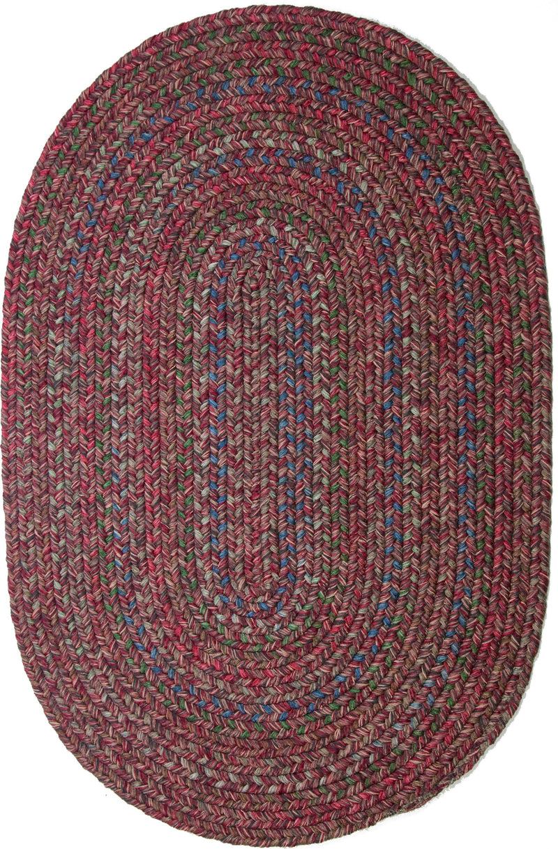 Sophia Burgundy Red braided indoor rug by Rhody Rug