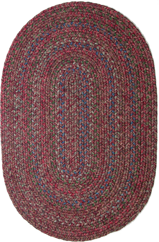Sophia Burgundy Red braided indoor rug by Rhody Rug