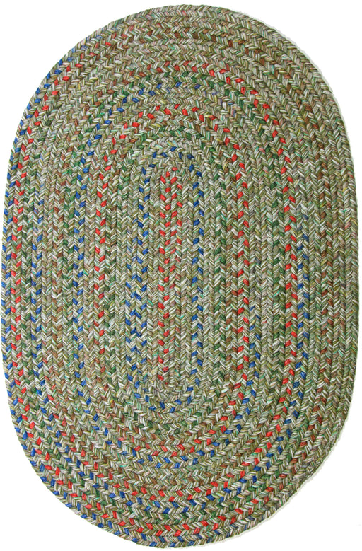 Sophia Moss Green braided indoor rug by Rhody Rug