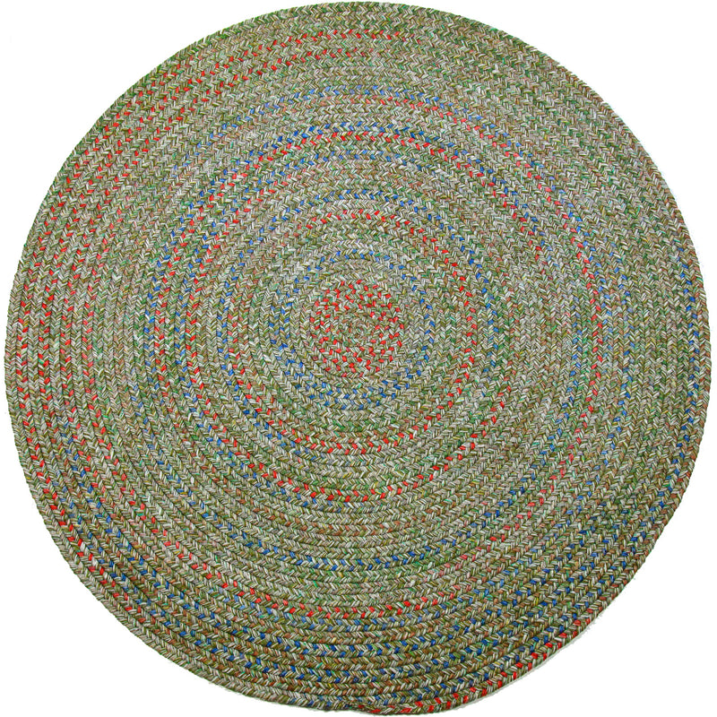 Sophia Moss Green braided indoor rug by Rhody Rug