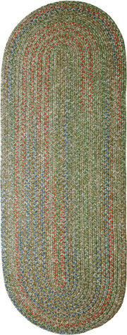 Sophia Moss Green braided indoor rug by Rhody Rug