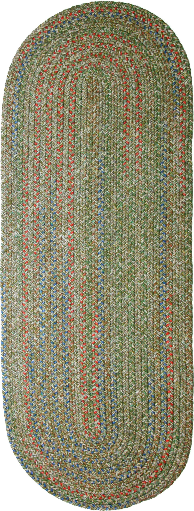 Sophia Moss Green braided indoor rug by Rhody Rug