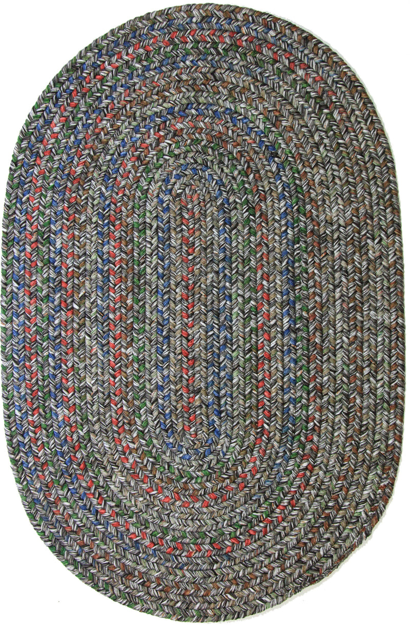 Sophia Graphite Gray braided indoor rug by Rhody Rug