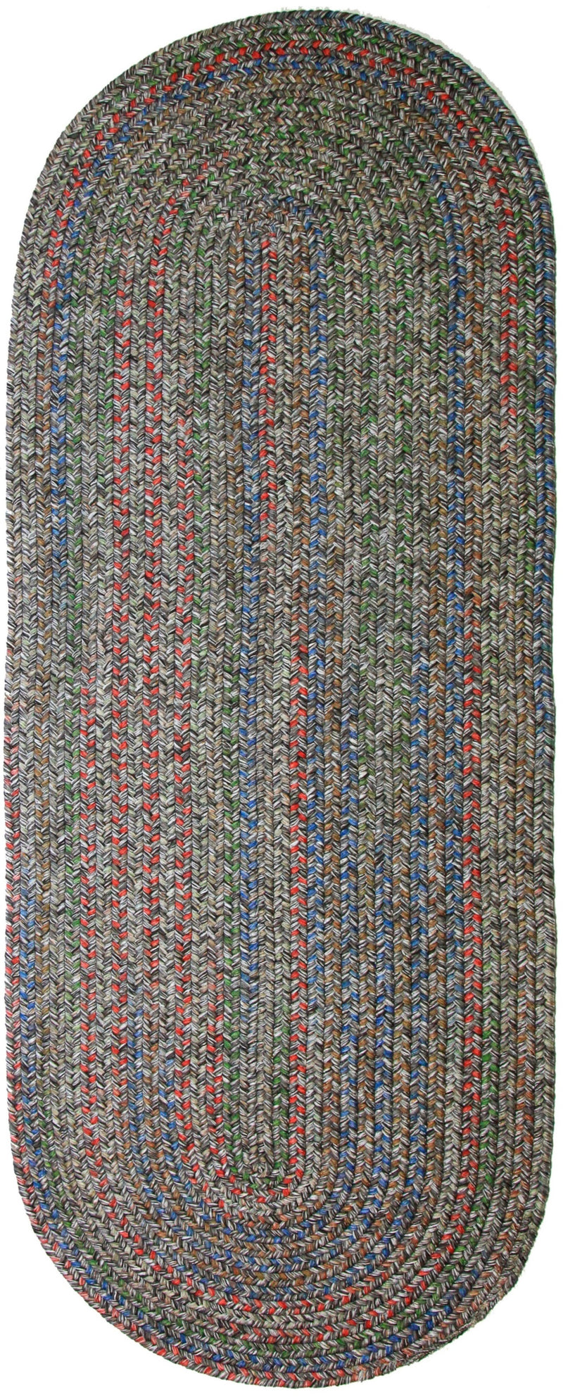 Sophia Graphite Gray braided indoor rug by Rhody Rug