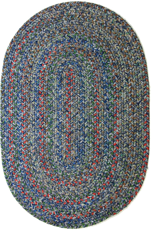 Sophia Denim Blue braided indoor rug by Rhody Rug