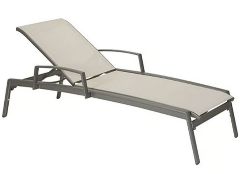 Tropitone Cabana Club Relaxed Sling Chaise Lounge with Arms - Trusted for Commercial & Residential Projects
