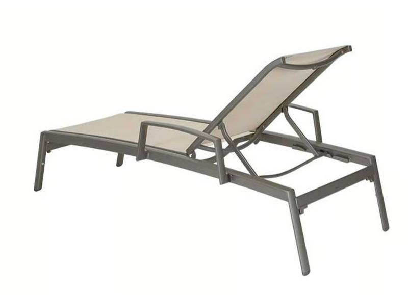 Tropitone Cabana Club Relaxed Sling Chaise Lounge with Arms - Trusted for Commercial & Residential Projects