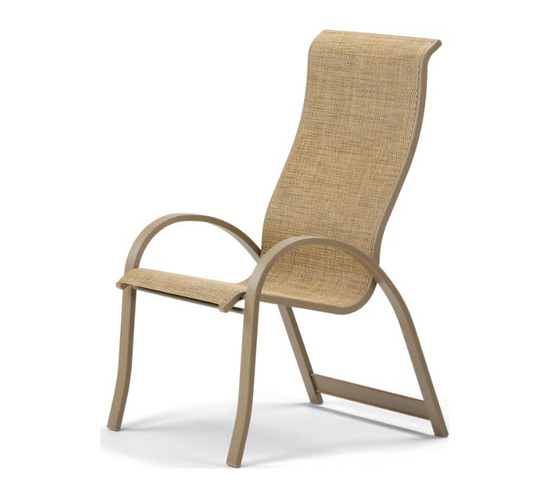 Telescope Casual Aruba II Sling Aluminum Stackable Outdoor Patio Dining Arm Chair