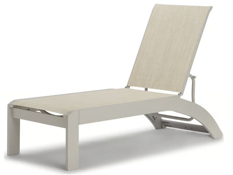 Telescope Dune MGP Sling Stacking Lay-flat Armless Chaise With Wheels