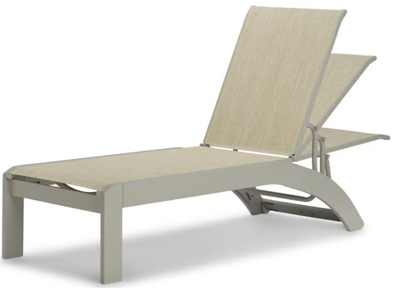 Telescope Dune MGP Sling Stacking Lay-flat Armless Chaise With Wheels