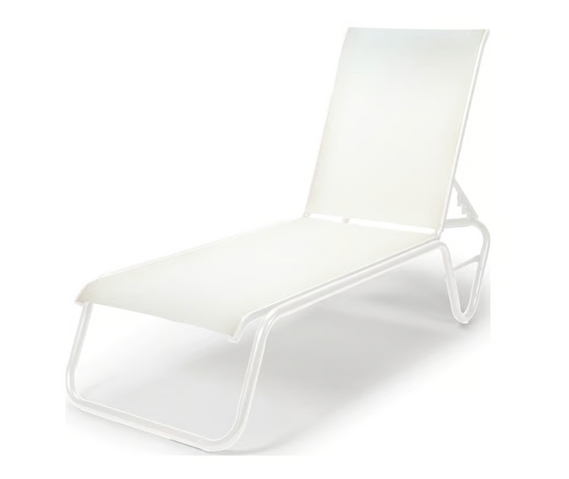 Telescope Gardenella Sling Four-Position Lay Flat Stacking Armless Chaise