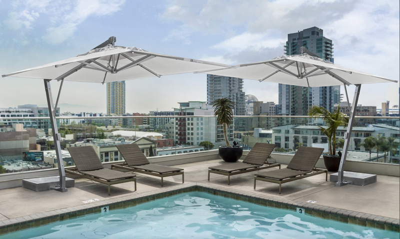 Tropitone Cantilever Umbrella , 13FT Square - Trusted for Commercial & Residential Projects