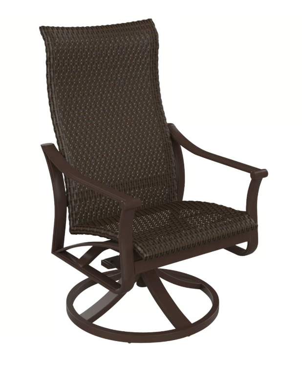 Corsica Woven High Back Swivel Dining Chair