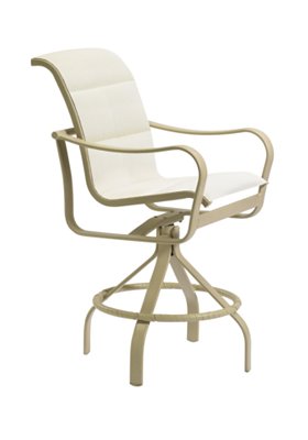 Shoreline Padded Sling Swivel Bar Stool