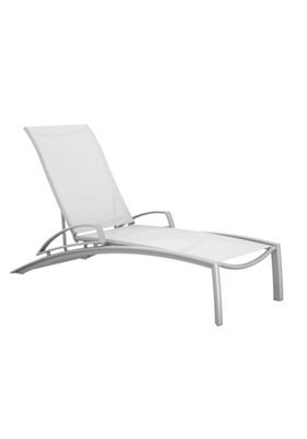 South Beach Relaxed Sling Chaise Lounge with Arms