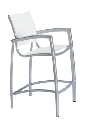 South Beach Relaxed Sling Stationary Bar Stool