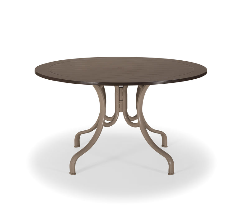 Telescope 48" Round Cascade Marine Grade Polymer Dining Table With Umbrella Hole