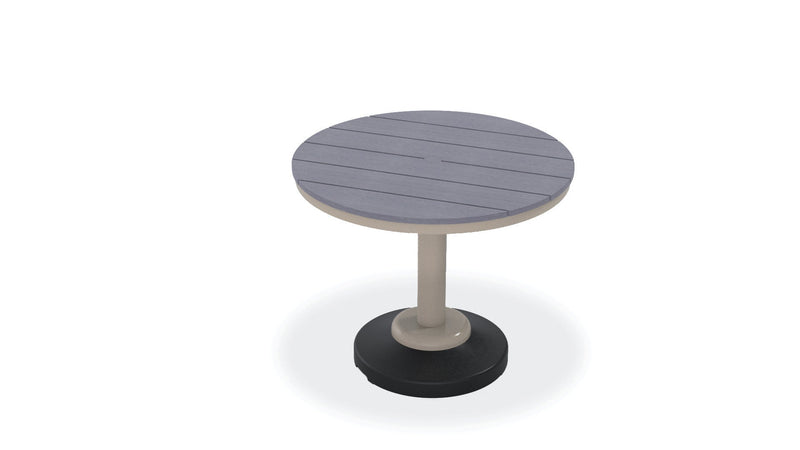 Telescope Rustic Polymer Top Table 10" X 27" Rustic Polymer Chaise Table
