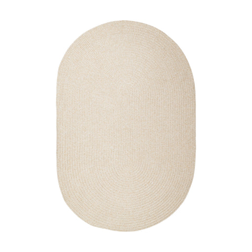 Elegance Pale Sand braided indoor/outdoor rug by Rhody Rug — oval runner