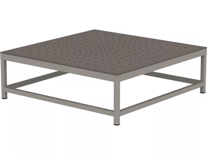 Tropitone Cabana Club Patterned Aluminum Square Outdoor Patio Coffee Table