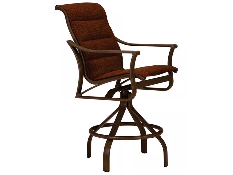 Tropitone Corsica Padded Sling Swivel Bar Stool