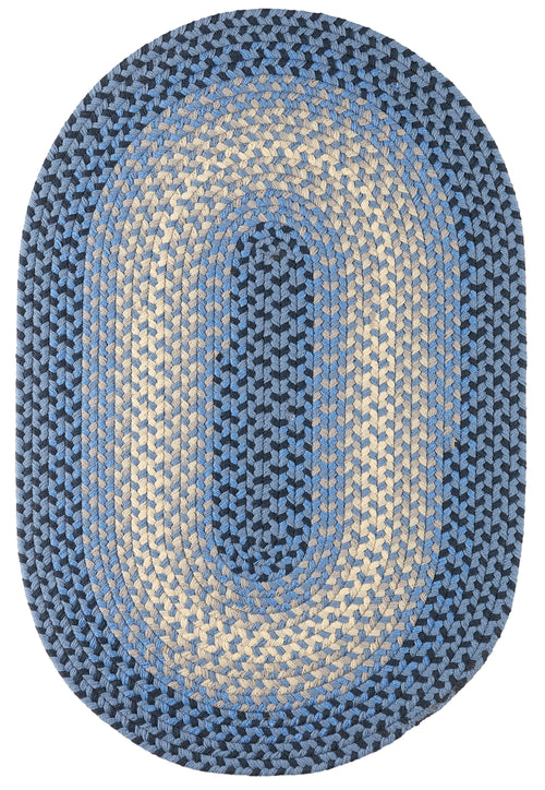 Twin River Blue Multi Braided Indoor/Outdoor Rug
