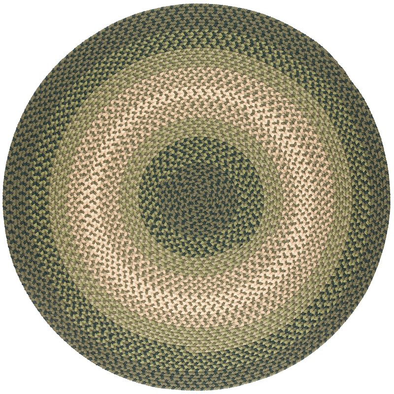 Twin River Green Multi braided indoor/outdoor rug by Rhody Rug
