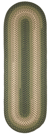 Twin River Green Multi braided indoor/outdoor rug by Rhody Rug