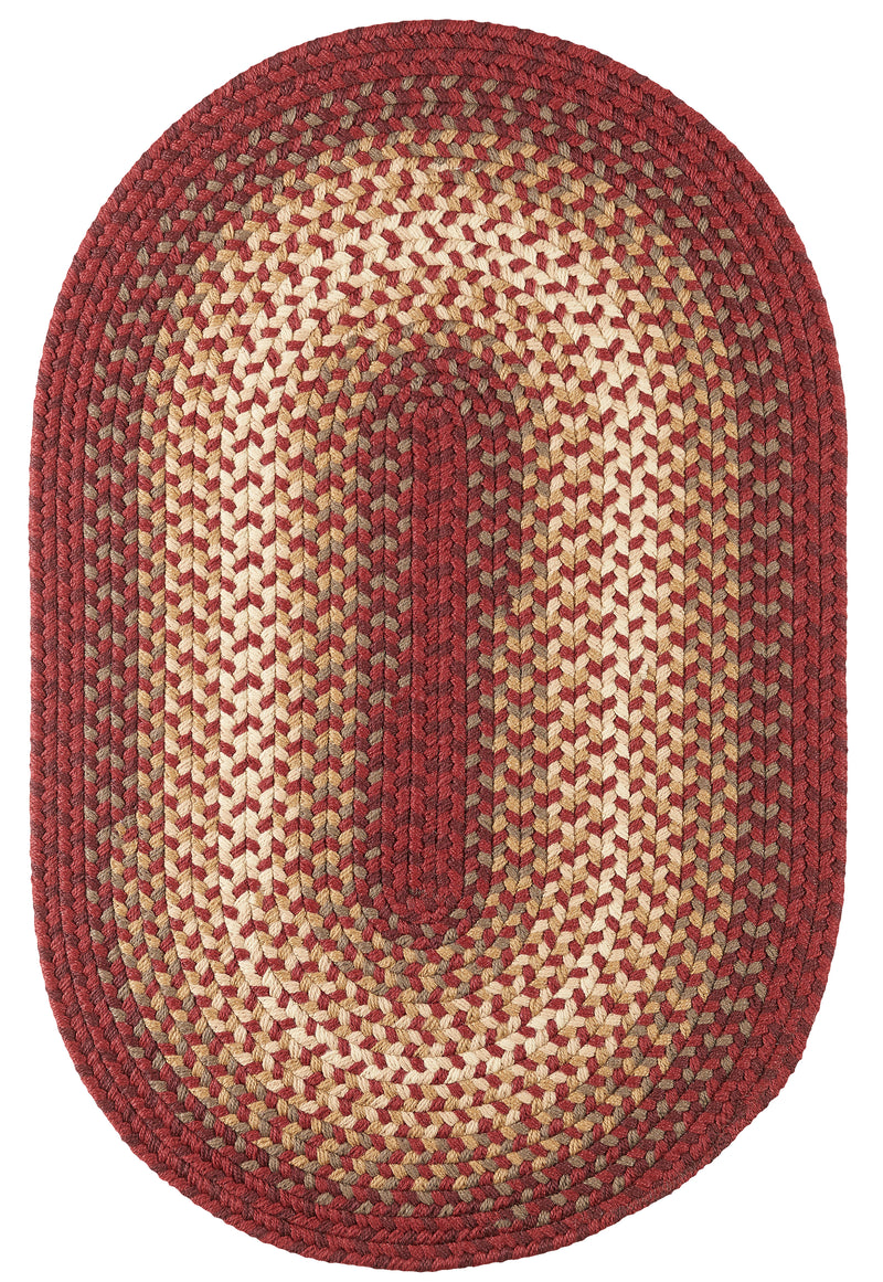 Twin River Red Multi braided indoor/outdoor rug by Rhody Rug