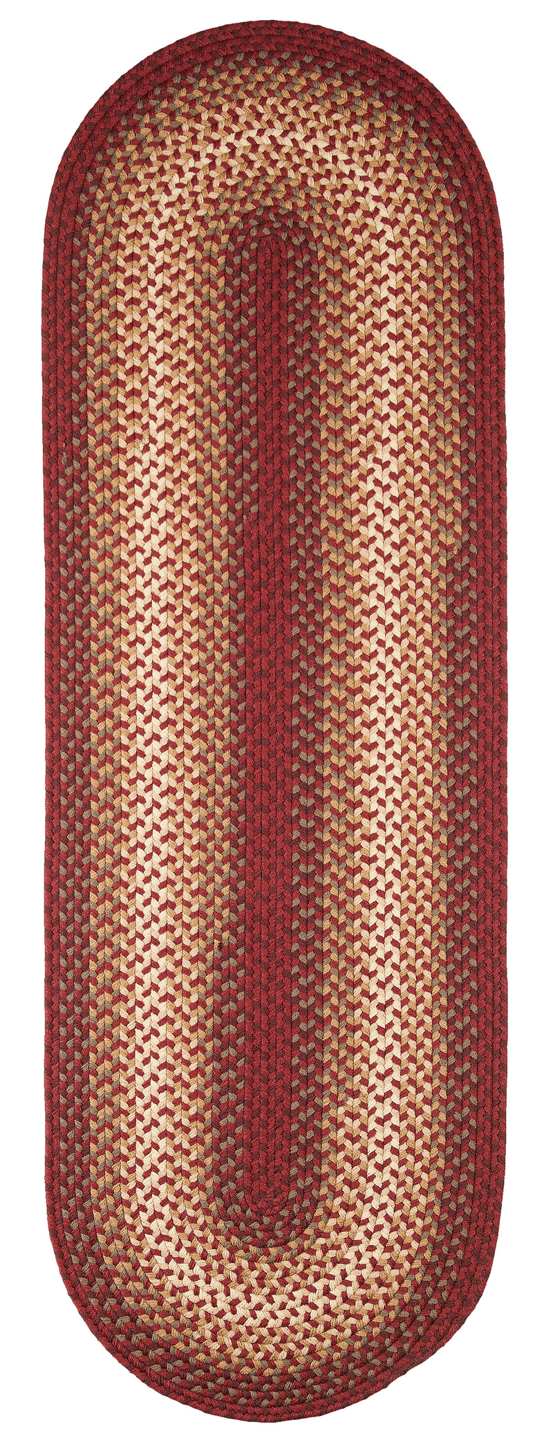 Twin River Red Multi braided indoor/outdoor rug by Rhody Rug