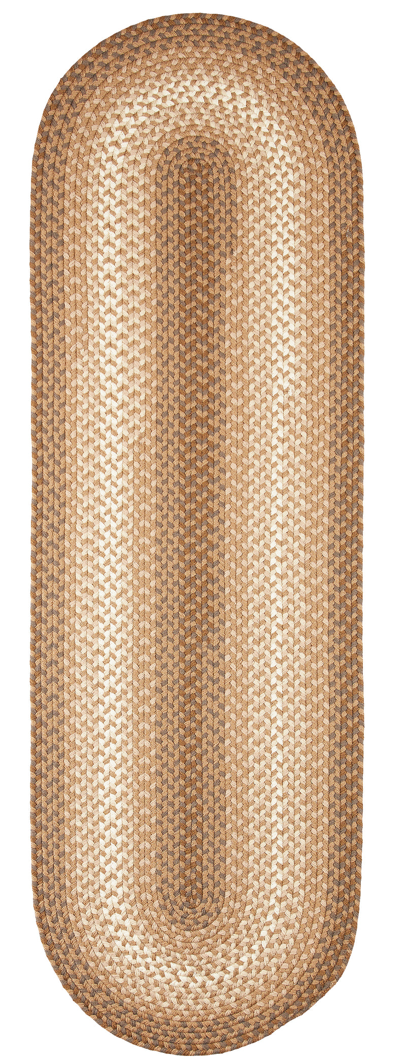 Twin River Natural Multi braided indoor/outdoor rug by Rhody Rug