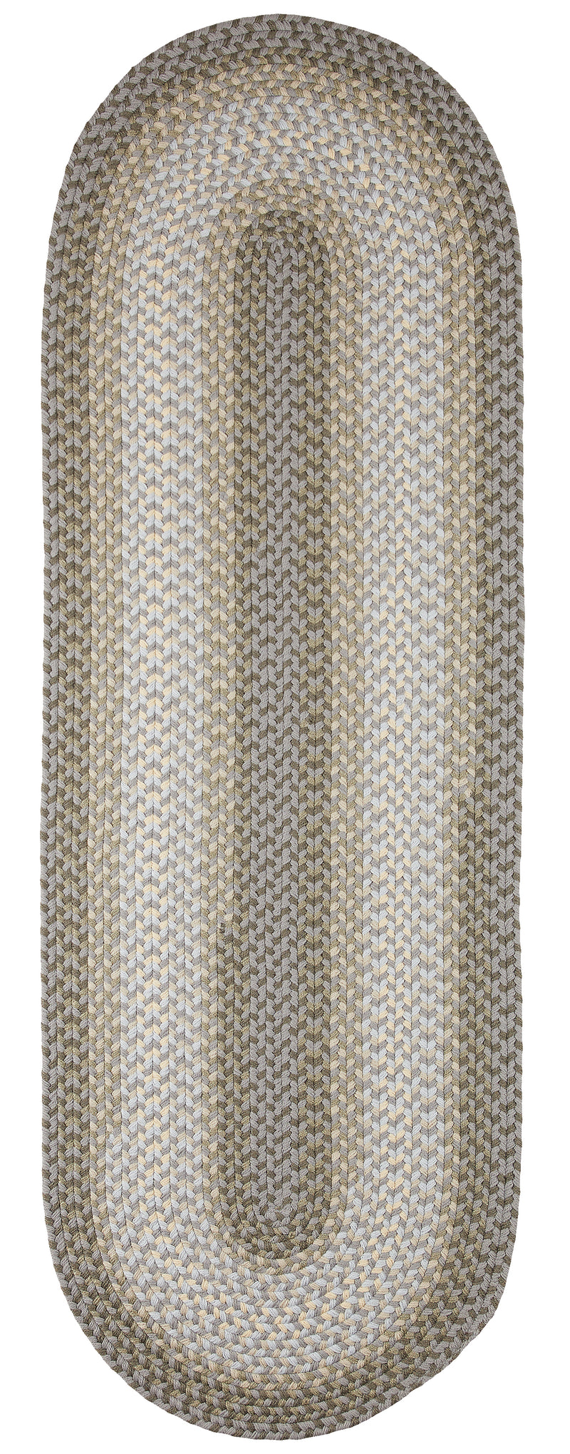 Twin River Frosty Multi braided indoor/outdoor rug by Rhody Rug