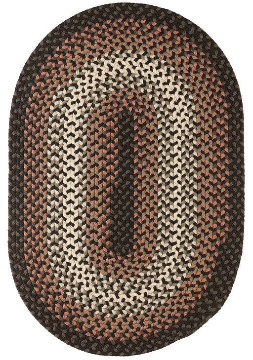 Twin River Black Multi braided indoor/outdoor rug by Rhody Rug