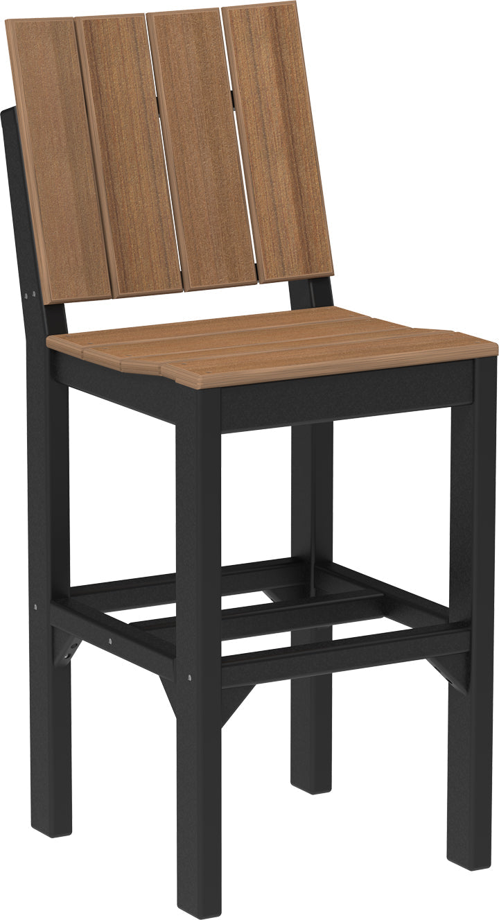 Urban Side Chair Bar Height Antique Mahogany Black