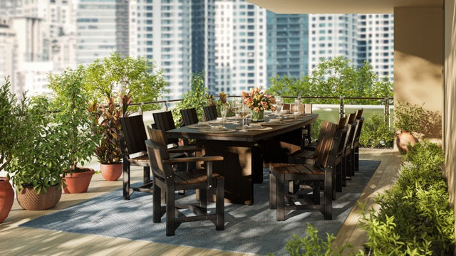 Urban Dining Table 4 x 10 Oval Set