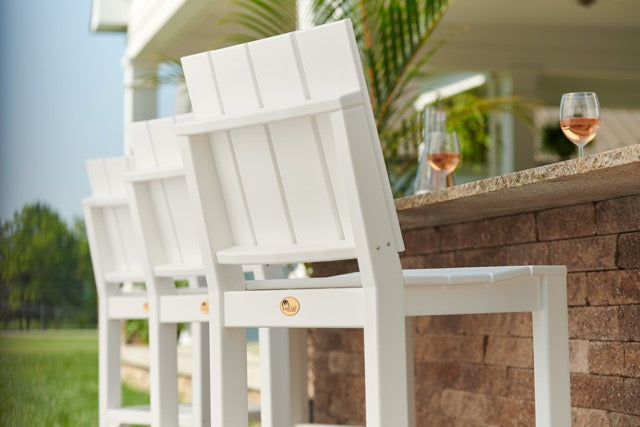 Urban Side Chairs Bar Height White 1