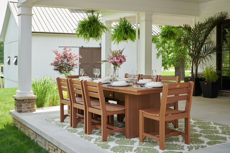 LuxCraft Urban Rectangular Dining Set — Seats 6