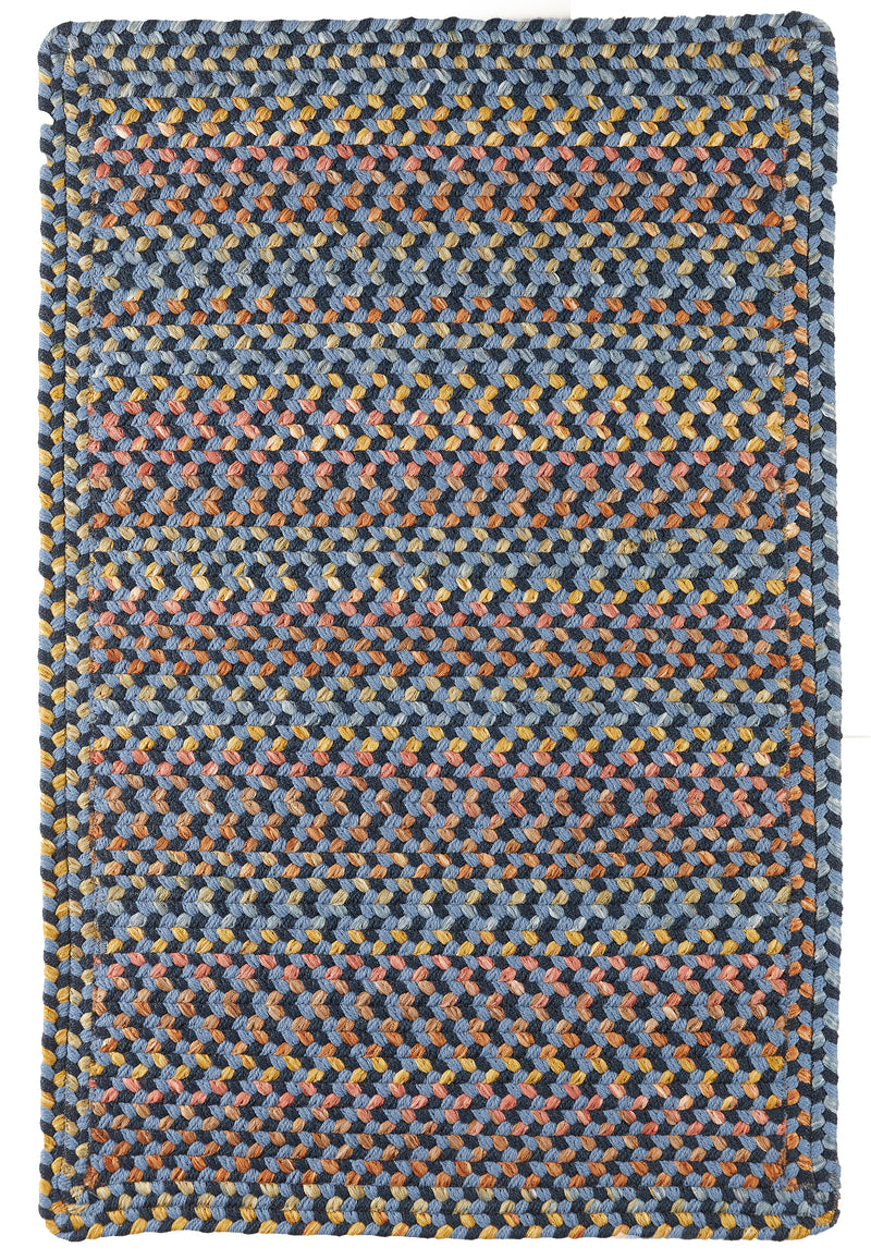 Woodstock Indigo braided indoor rug by Rhody Rug