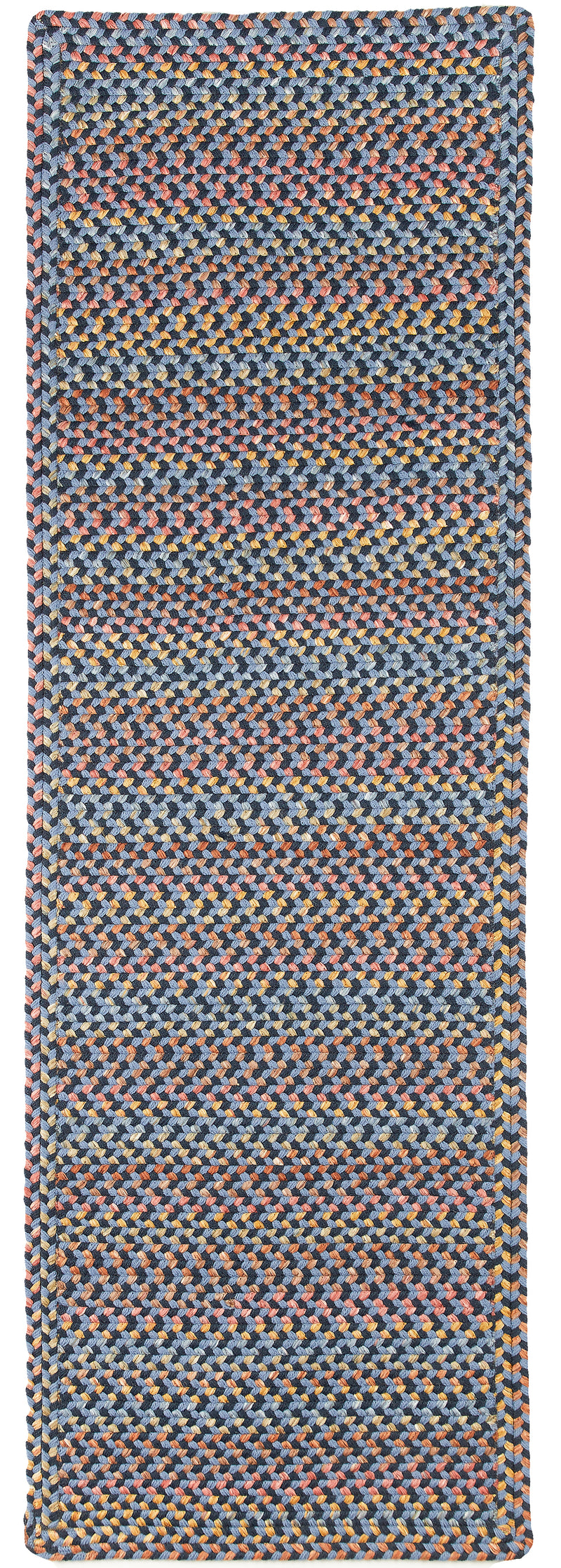 Woodstock Indigo braided indoor rug by Rhody Rug