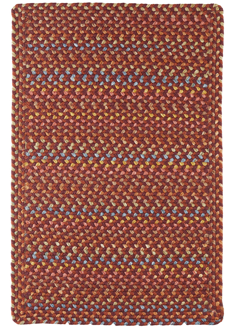 Woodstock Maroon braided indoor rug by Rhody Rug