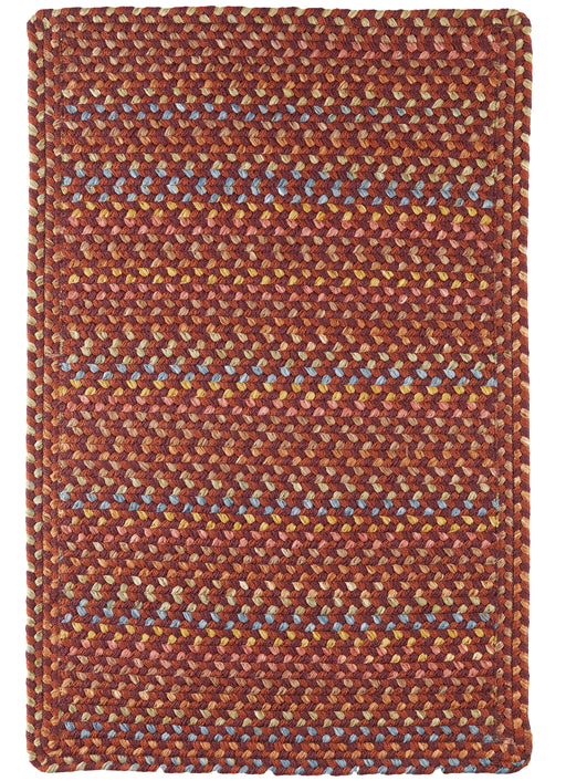 Woodstock Maroon braided indoor rug by Rhody Rug