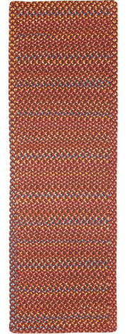 Woodstock Maroon braided indoor rug by Rhody Rug