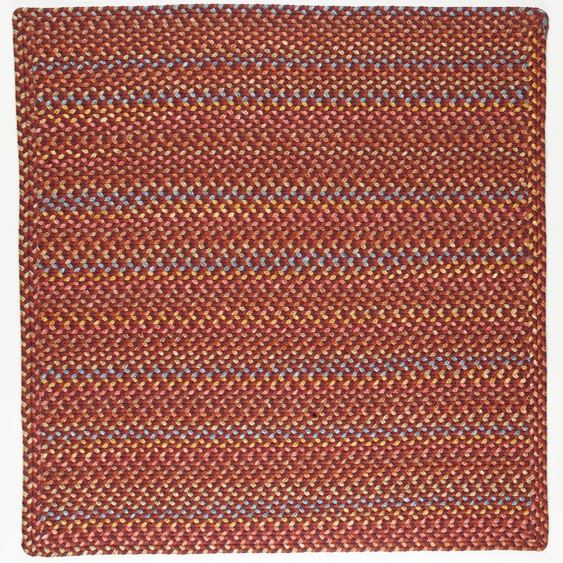 Woodstock Maroon braided indoor rug by Rhody Rug
