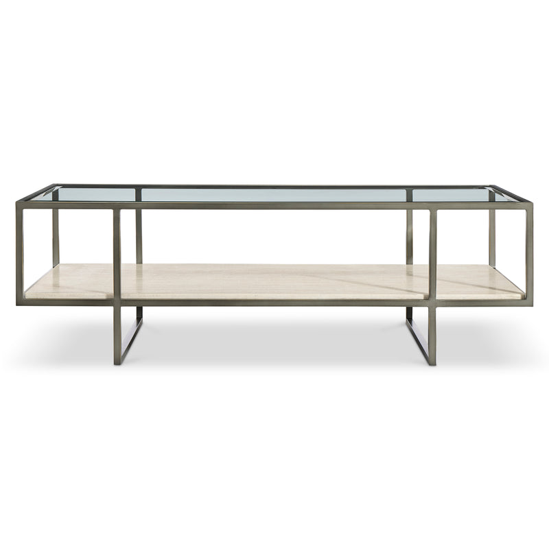 Bernhardt Harlow Metal Rectangular Cocktail Table